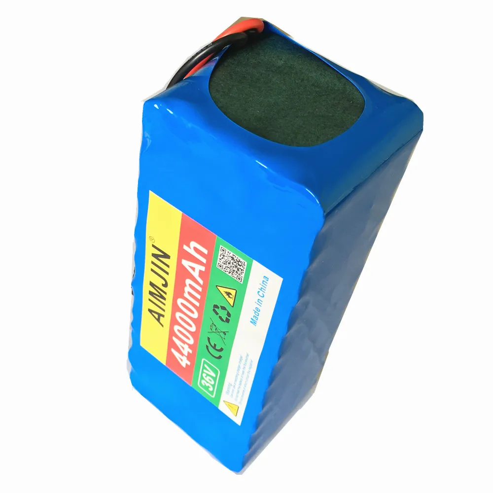 

T-type Interface 36V Battery 10S4P 44Ah Battery Pack 1000W High Power Battery 36V44000mAh Electric Bicycle BMS + 42v Charger