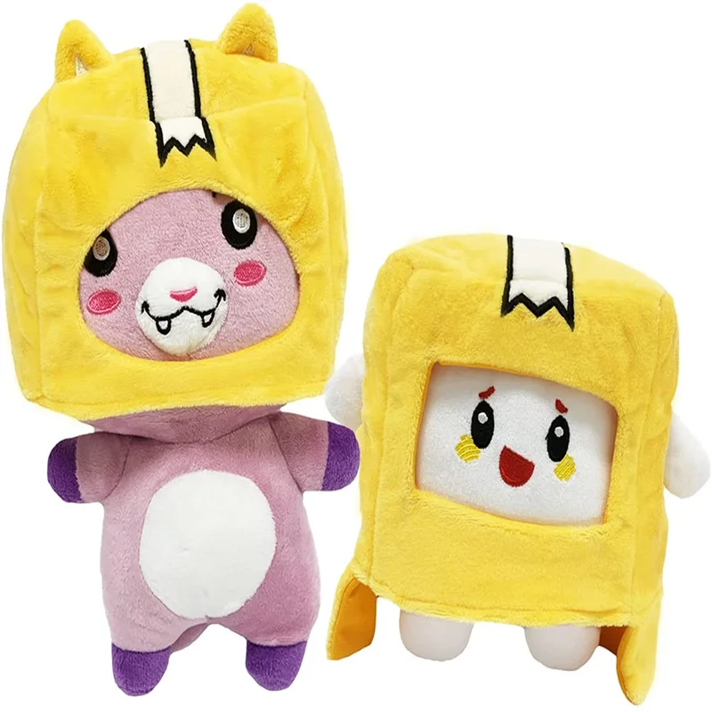 

Lankybox Foxy And Boxy Plush Carton Villain Doll Plush Toy Transform Into Cat Plush Pillow Christmas Gift Children Toy