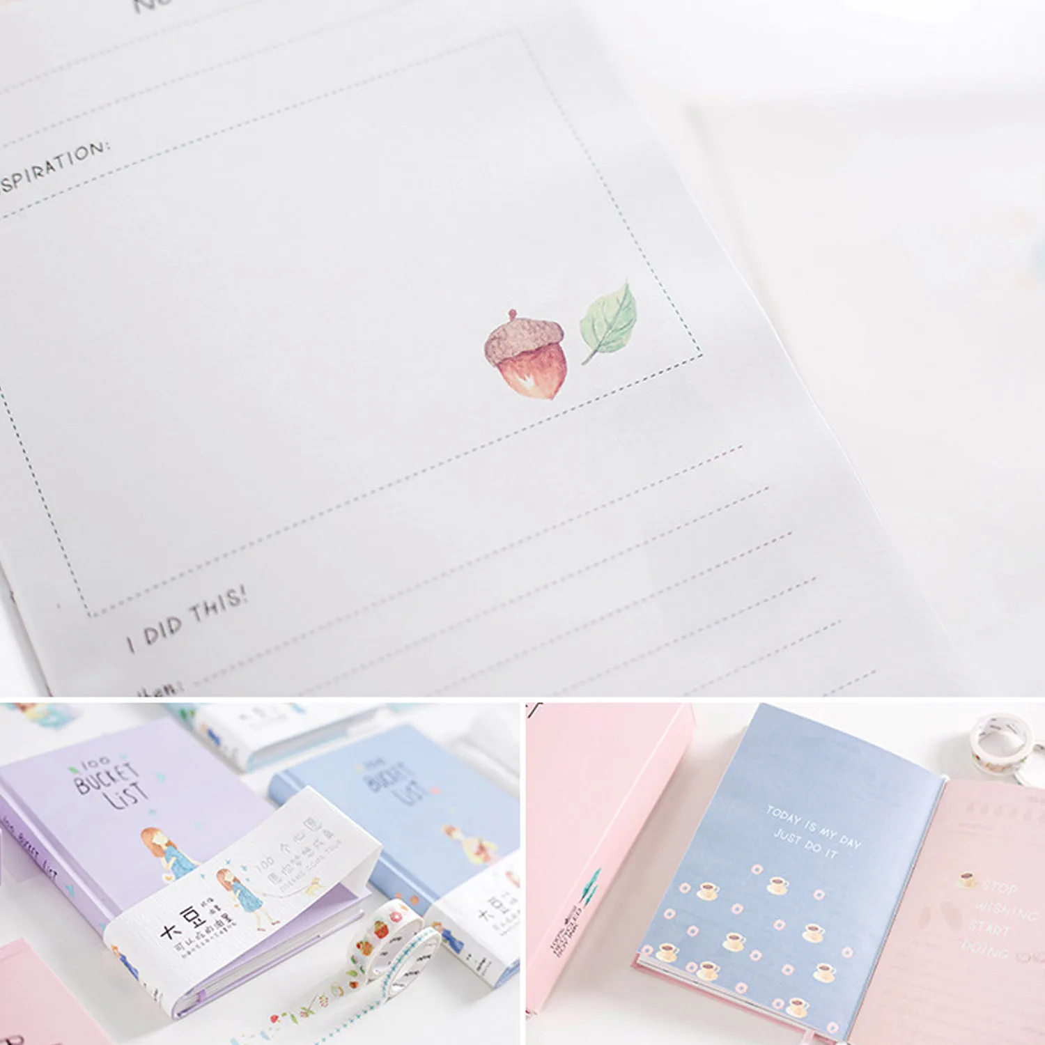 А5 каваи 100 ведра Дневник Блокнот ручная Книга Планировщик Канцтовары с лентой