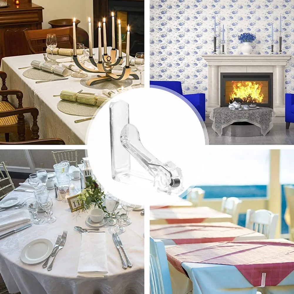 

Table Cloth Clip Stainless Steel Adjustable Table Cover Clamp Holder Fixed Grip Cloth Clamps Furniture Accessory Picnic Wedding