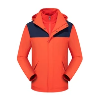men 3in1 outdoor jacket set with fleece linner winter jackets ski hiking jacket thickened warm hooded waterproof windproof coats