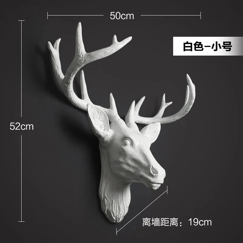 Домашний декор голова оленя настенная статуя животного фон винтажный бар