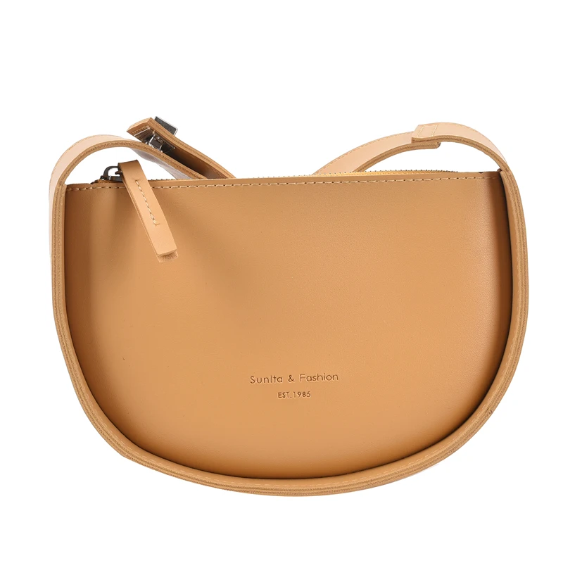 

High quality bags for women 2021 solid leather half round women's Shoulder Tote Bag purses and handbags luxury designer handbag