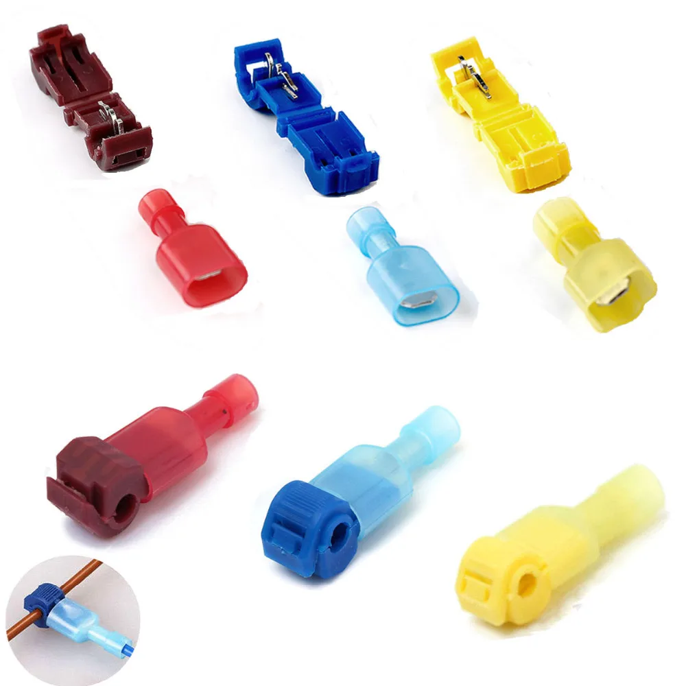 10 Вт, 30 Вт, 90 шт. Scotch Lock быстрый зажим для клемм комбо 22-10 AWG T-Tap/Мужское утепленное удобство соединители проводов красный/синий/желтый