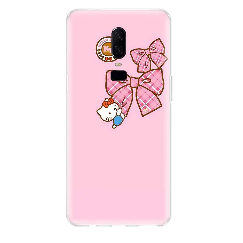 Erilles Мультфильм Крутой hello kitty телефон оболочка для Oneplus 1 + 7 Pro 6 6T 5 5T 3T 7Pro Мягкий