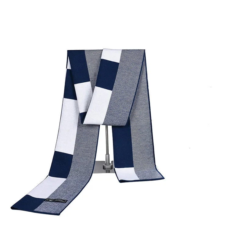

New wool scarf for men and young students in winter warm plaid scarf thickened