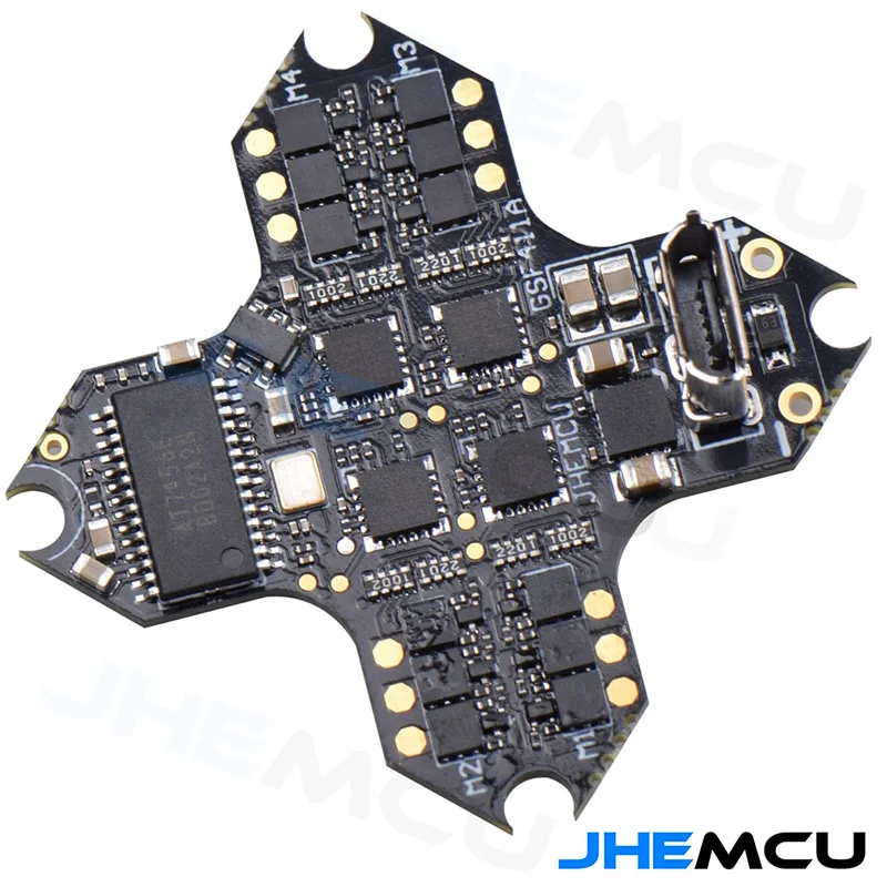 JHEMCU-CONTROLADOR DE VUELO GSF411A MPU6000 F411, blheli 5A, 4 en 1, ESC, 5,8G, 40CH, 200mW, AIO 1-2S, 25,5x25,5mm, para Drones FPV, piezas DIY-4