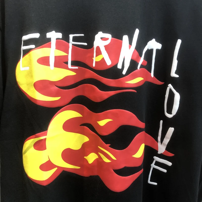 

CPFM T-shirt Men Women Flame foaming printing CPFM Tee short sleeve etern love Tops