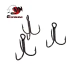 Крючки KESFISHING с зазубриной из углеродистой стали, тройные супер-острые, 12 шт., аксессуары для морских снастей с коробкой