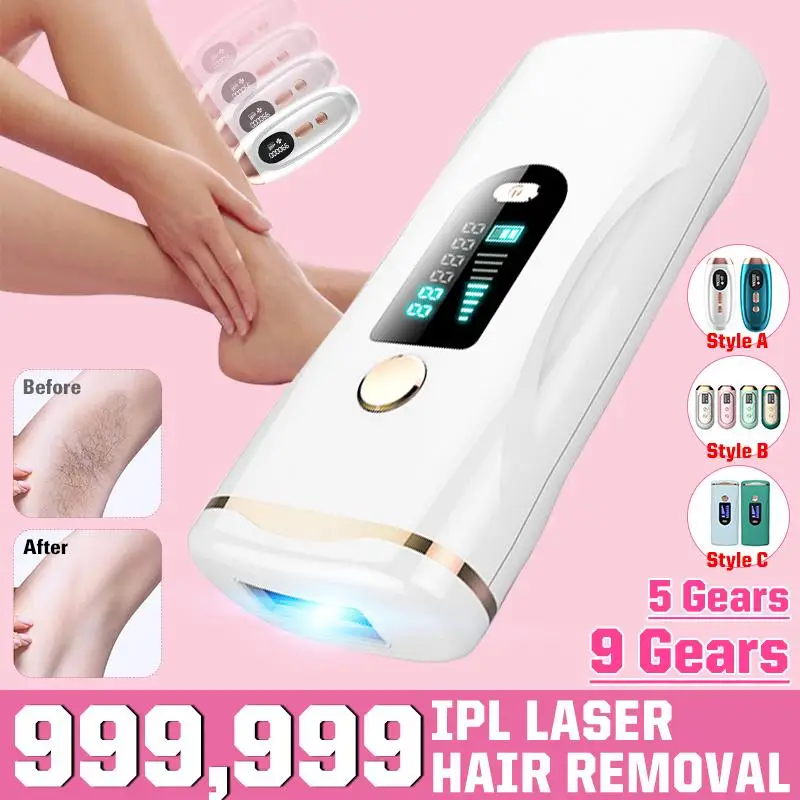 

999999 Flashes Laser Epilator Permanent IPL Photoepilator Hair Removal depiladora Painless LCD Display electric Epilator