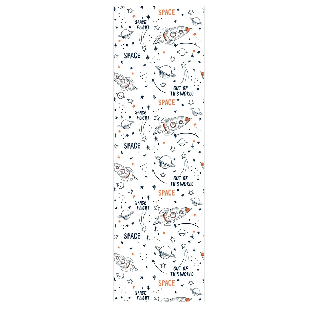 1 шт. белая и синяя самоклеящаяся ПВХ космическая ракета планеты 3D настенная