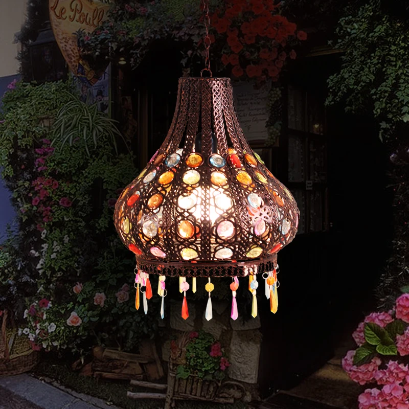 売る Bohemia-レトロな錬鉄製の吊り下げ式ランプwl5051732,装飾的なインテリアランプ,ロフト,リビングルーム,レストランに最適