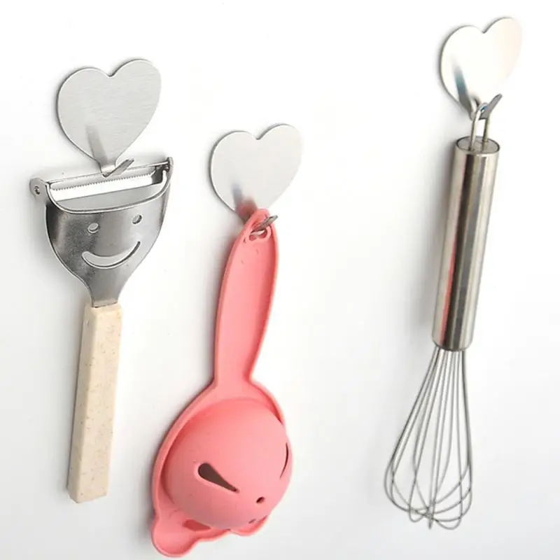 Самоклеящиеся крючки Удар Бесплатная Серебряная любовь Нержавеющая сталь