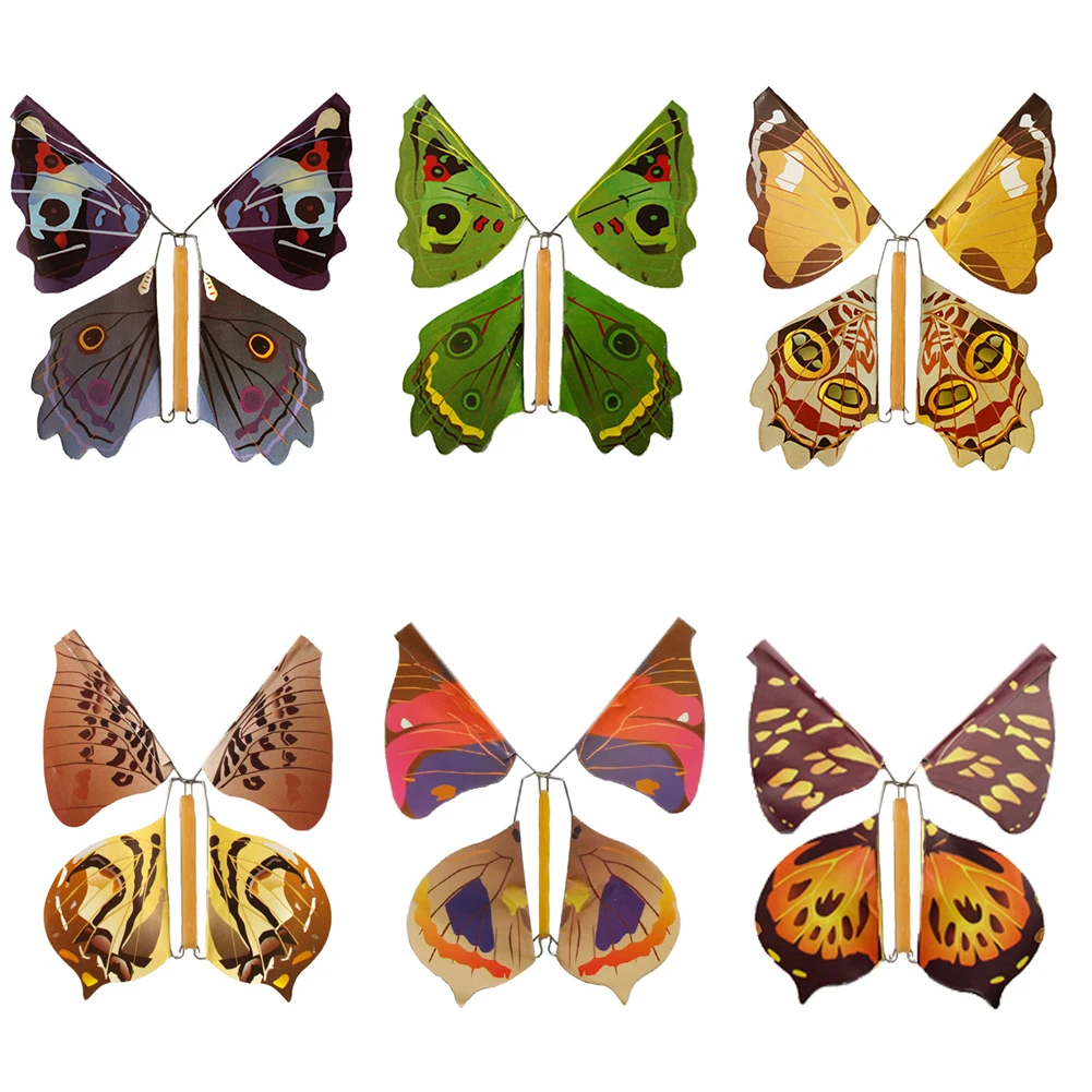 Mariposa voladora aleatoria para ni&ntilde;os, juguete m&aacute;gico, Hada M&aacute;gica, mariposa que vuela en el libro, 1 unidad-0