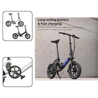 foldable rechargeable bicycle energy saving rust proof streamlined surface foldable electric bicycle for camping
