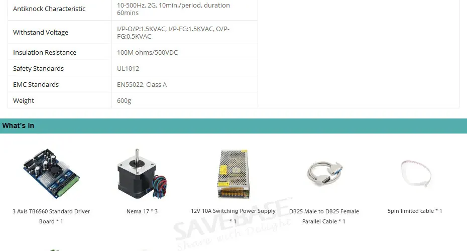 ЧПУ Маршрутизатора Комплект 4-оси M335 Драйвер Мотора 0.5A-3.5A+ 1.26 Nm Nema23 Шаговый Мотор