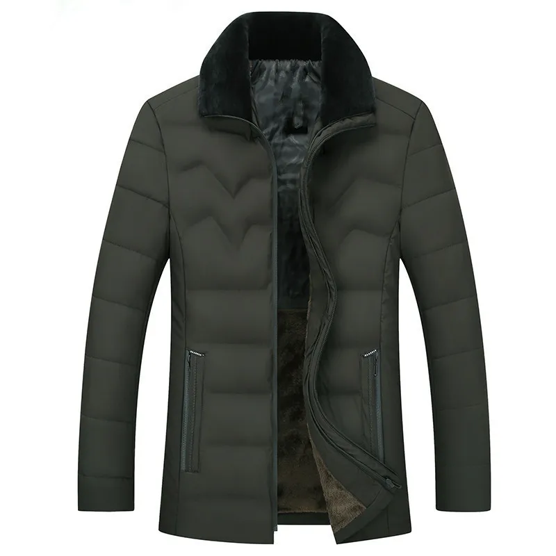 

8XL plus size Clothing Winter Jacket Men Warm Causal Parkas Cotton Turn-down Collar Winter Jacket Male Padded Overcoat Outerwear