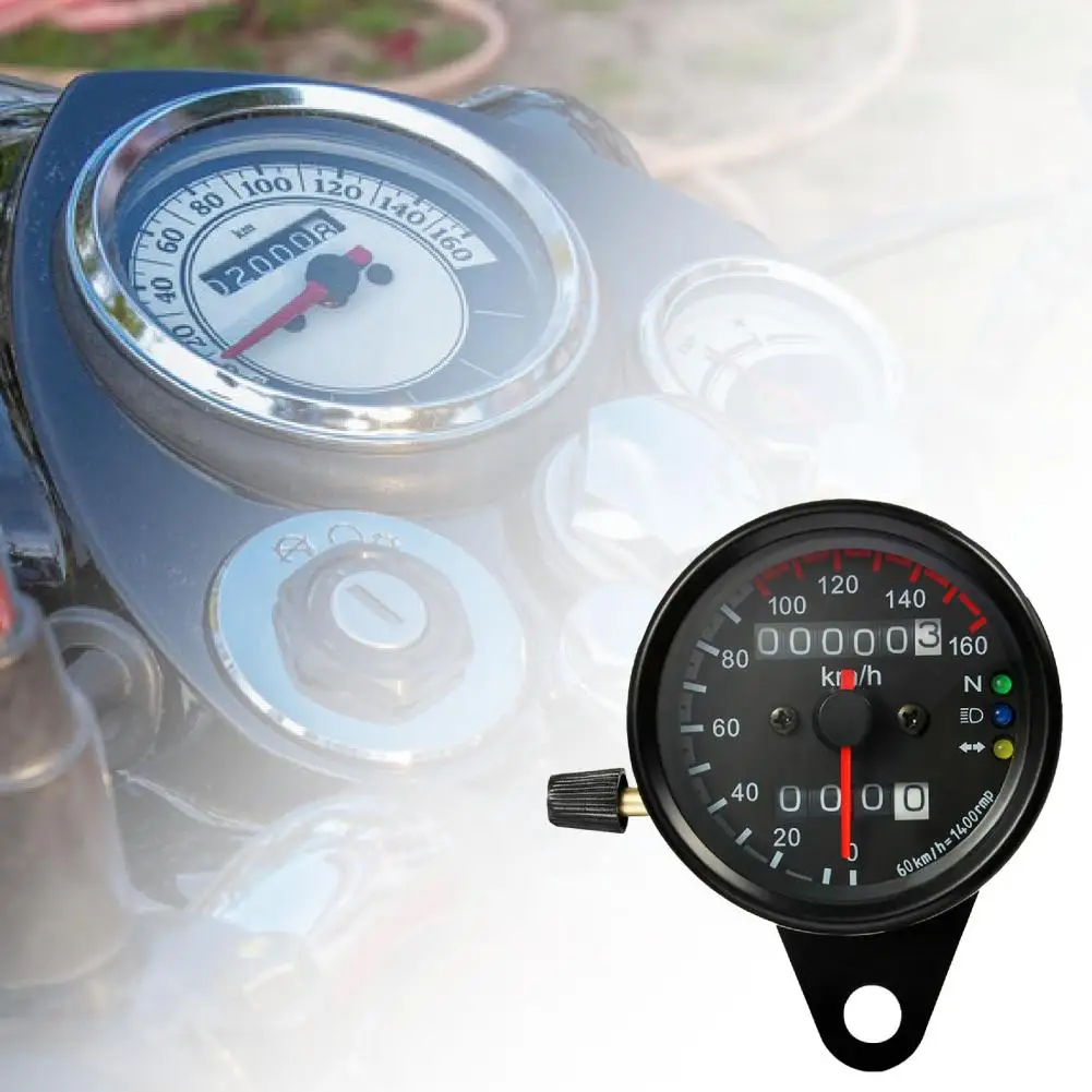 Скорость ometer округлые 12V двойной счетчик мотоцикла одометр спидометр для детей