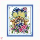 Набор для вышивки крестиком с изображением птицы и цветов, 14CT, 11CT