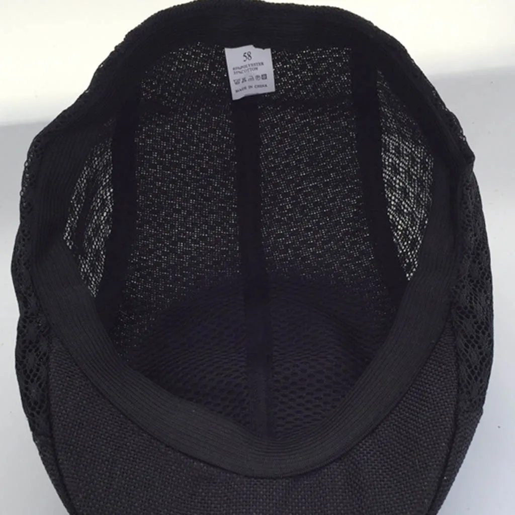 Береты льняные для мужчин и женщин удобная дышащая сетчатая Кепка модные