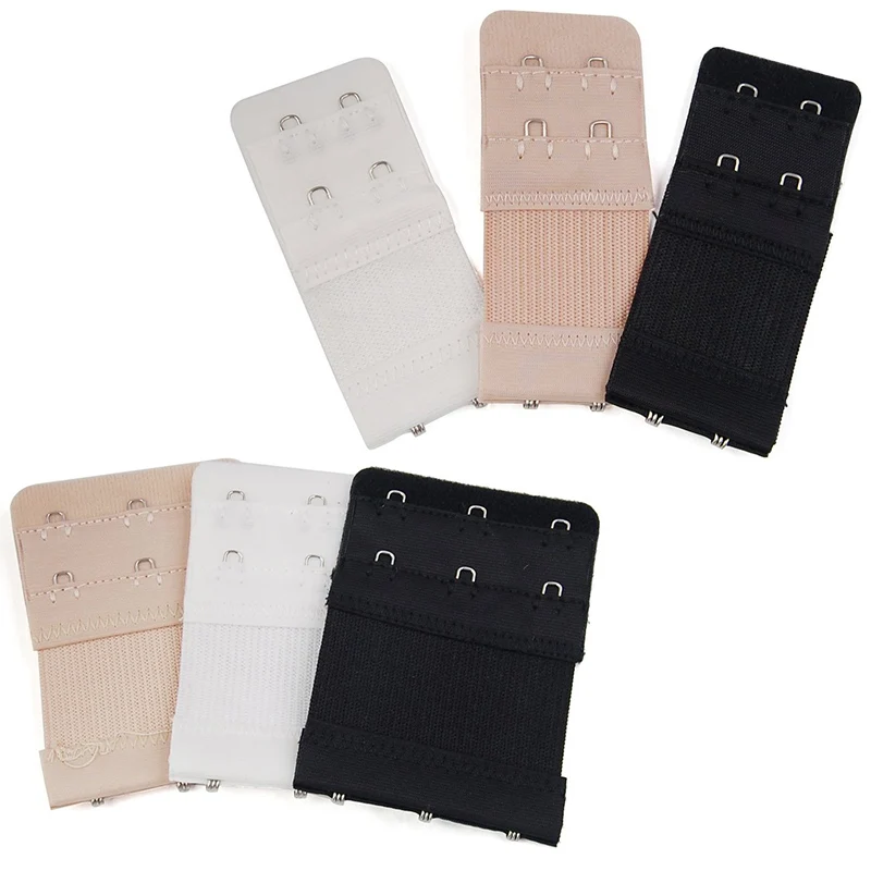 Черно белые Удлинители для бюстгальтера ремешок удлинения полезные 3 крючка ряда