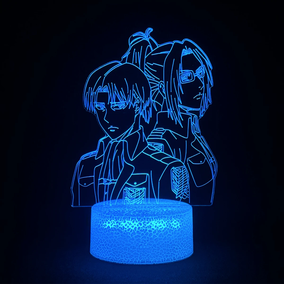 

Acrylic Table Lamp Anime Attack on Titan for Home Room Decor Light Cool Kid Child Gift Captain Levi Ackerman Figure Night Light