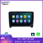 Автомагнитола на Android 10,0, мультимедийный видеоплеер с GPS для Audi TT MK2 8J 2006 - 2014 2 din dvd