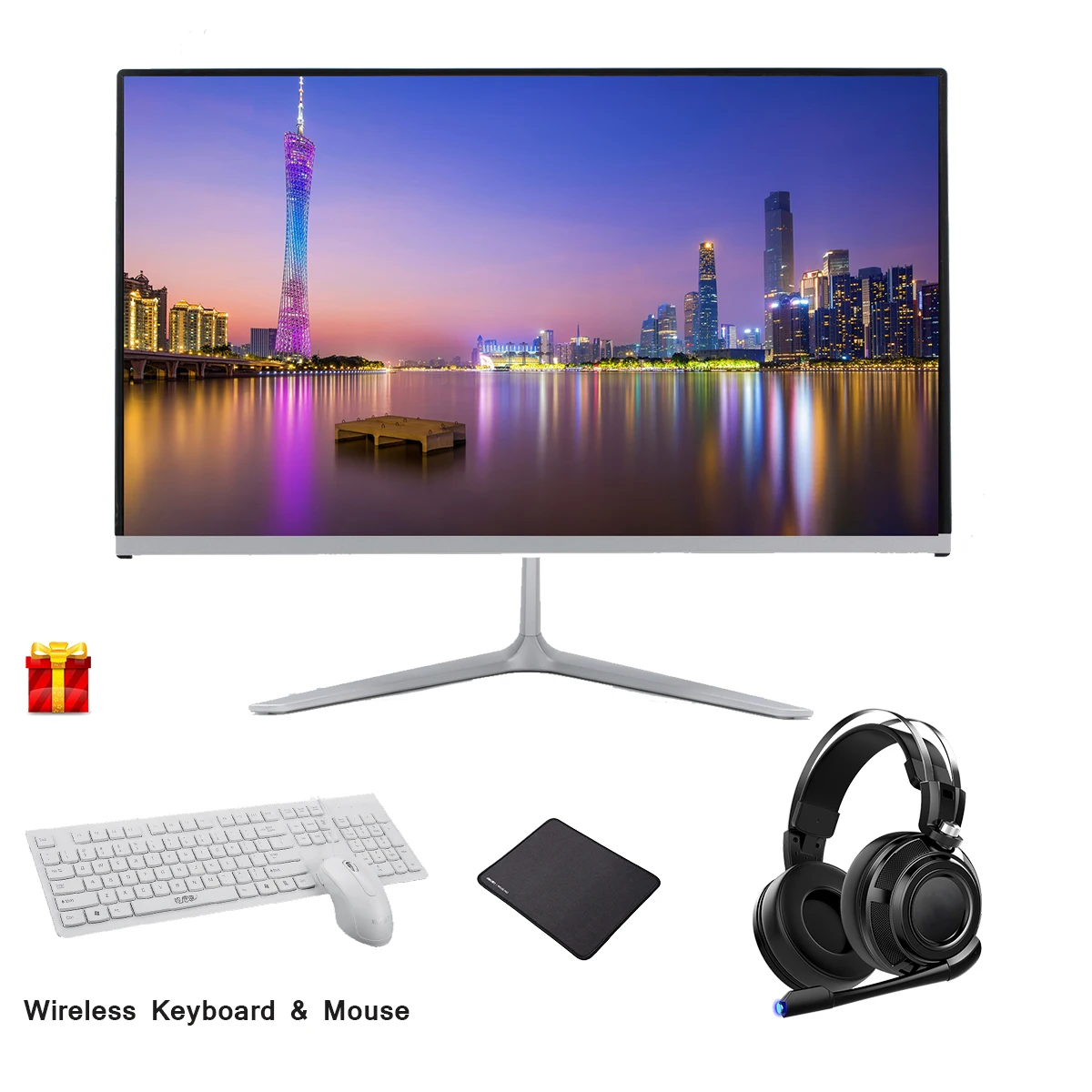 21 5 дюймовый игровой компьютер все в одном ПК Windows 10 Intel I3 I5 Core Wifi Настольный