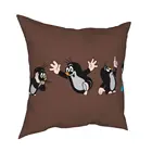 Европейские комиксы кроты, наволочка, домашняя декоративная Маленькая подушка Krtek maulwoolf, диванная подушка для гостиной, двусторонний принт