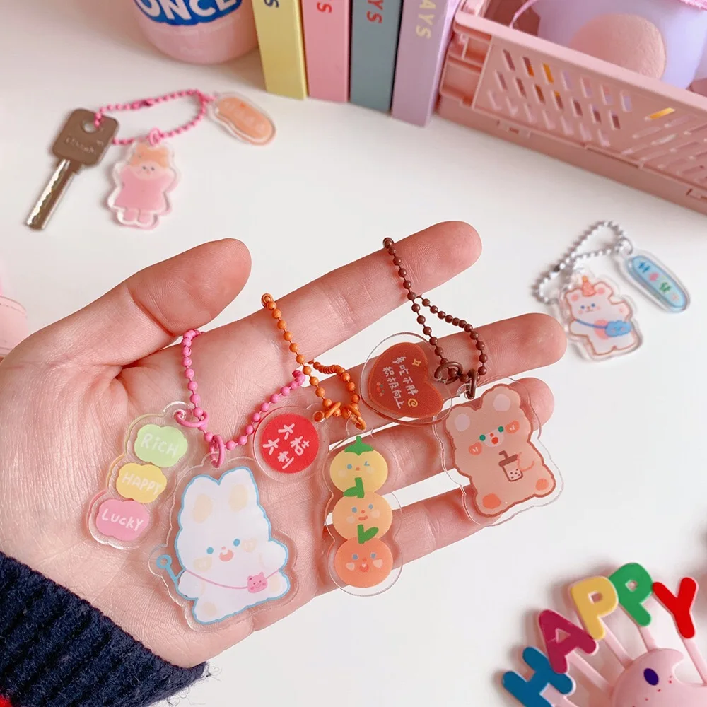 Bags Accessory 2pcs Kawaii Korea Japan Fashion Girls Key Chain Ring Children Gift Bag Sccessories Dropshipping Milkjoy Bentoy | Багаж и
