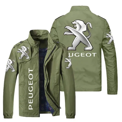 

2021 New Men For Peugeot Car Logo Spring Autumn Stand Collar Casual Sweatshirt Long Sleeve Zipper Cardigan Jacket