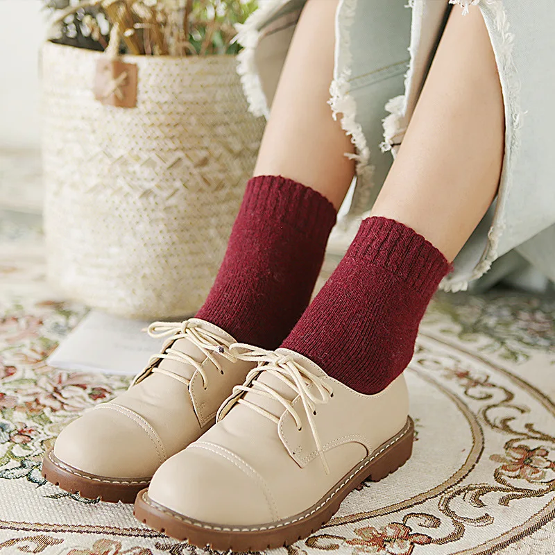 

Женские утолщенные однотонные носки, новинка 2019