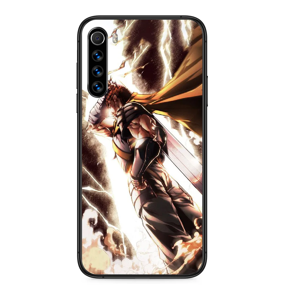 Чехол berserk для телефона Xiaomi Redmi Note 4A 4X 5 6 6A 7 7A 8 8A 4 5A 8T Plus Pro черный водонепроницаемый