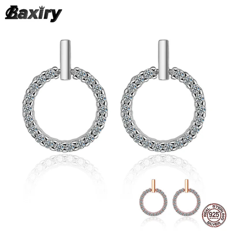 Женские серьги кольца из серебра 925 пробы с розовым золотом|Серьги-кольца| |