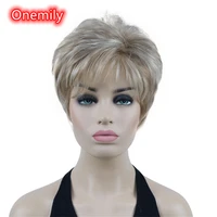 onemily short straight fluffy synthetic wigs for women cosplay theme party evening out dating fun 4 colors