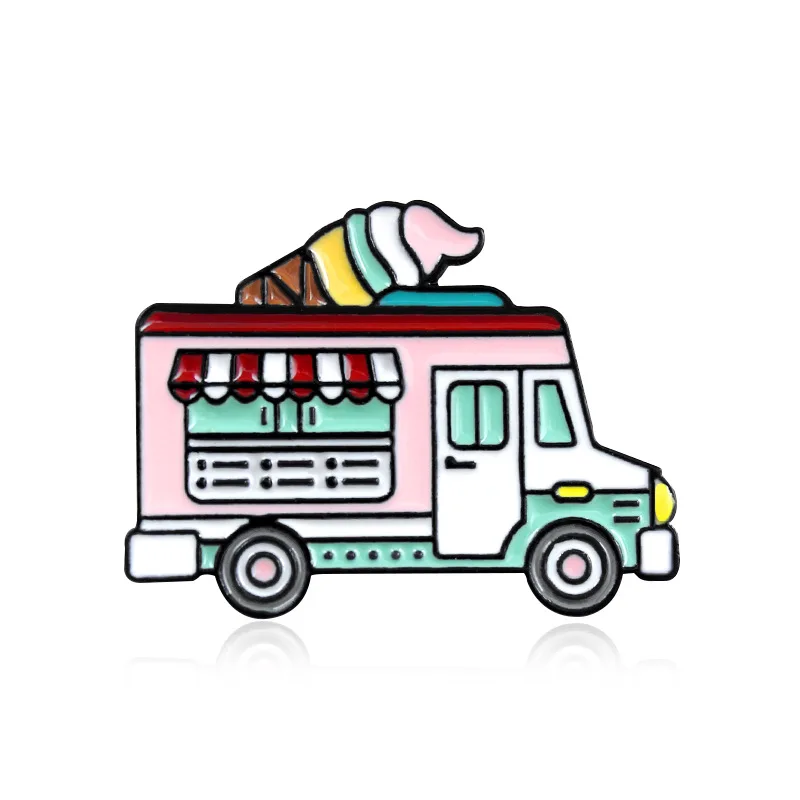 Цветная эмалированная Заколка булавка для воротника в виде мороженого|Броши| |