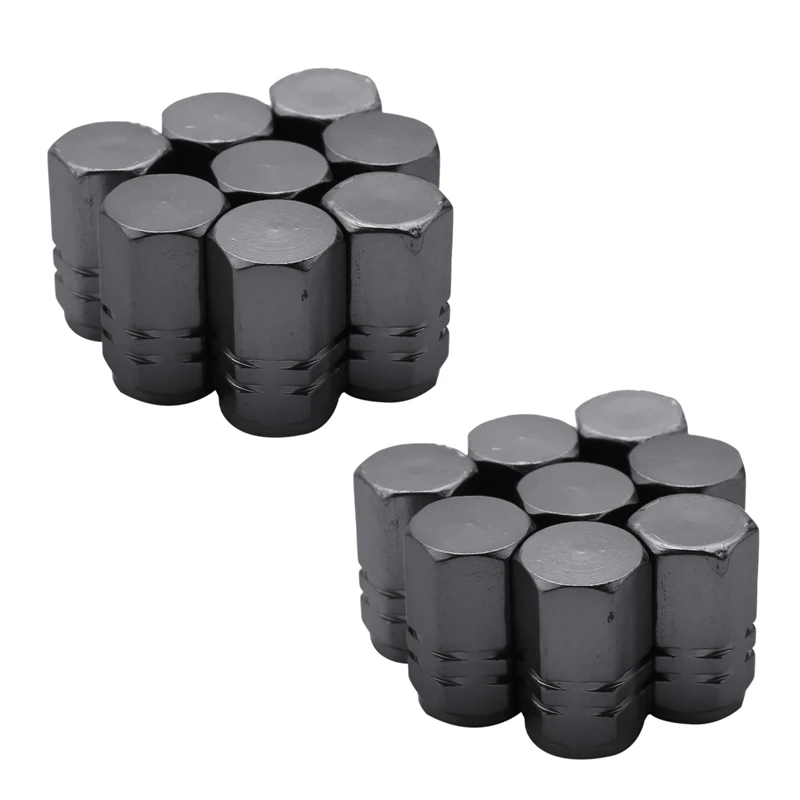

16 Pieces Tire Stem Valve Caps Wheel Valve Covers Car Dustproof Tire Cap, Hexagon Shape Titanium Gray