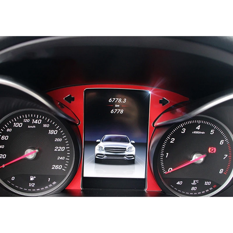 

Car Driving Computer Screen Frame Decoration Dashboard Sticker Trim for Mercedes Benz C Class W205 GLC X253 2015-2018