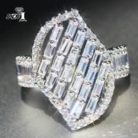 yayi jewelry fashion princess cut prong setting white cubic zirconia silver color engagement wedding party leaves gift rings