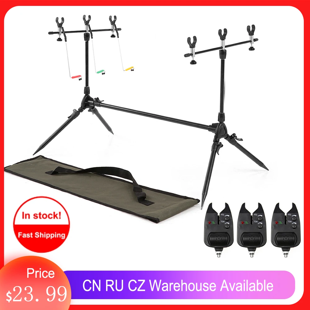 Регулируемая Выдвижная подставка Lixada для удочки на карпа держатель с 3