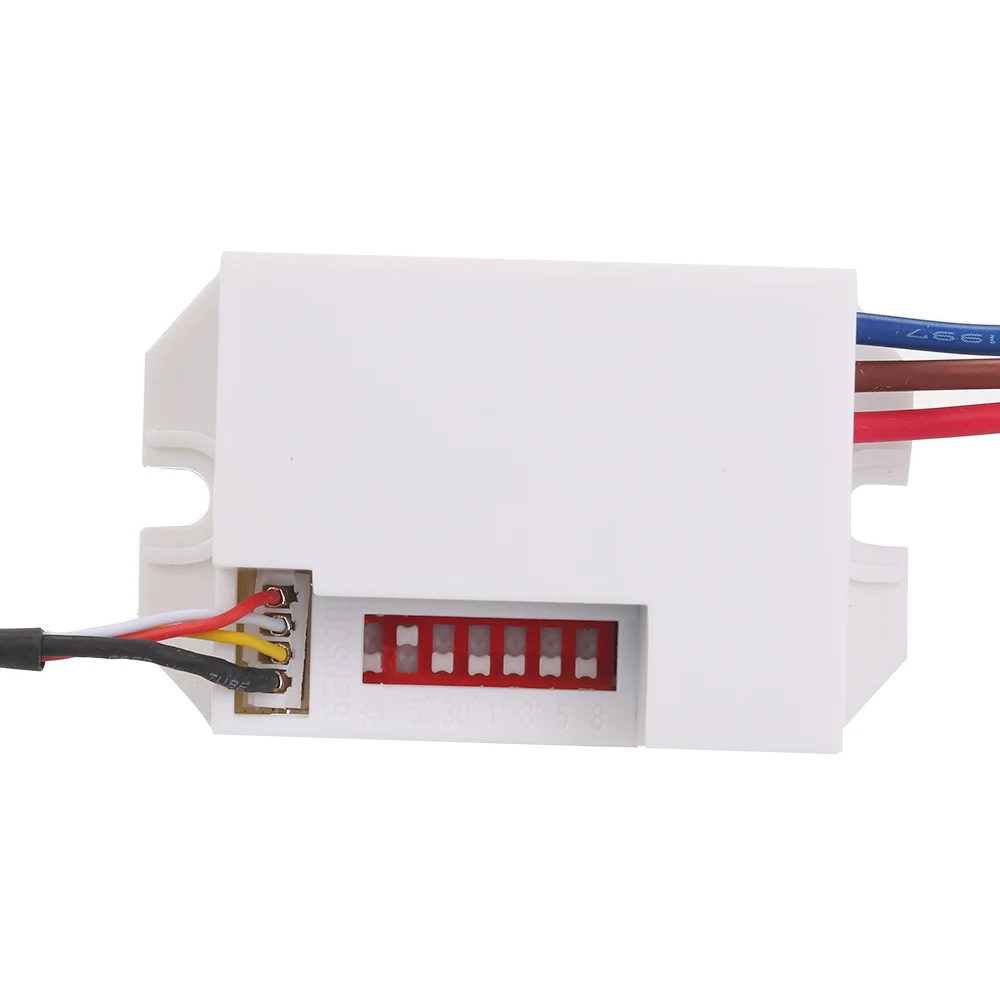 AC 220V Human Body Motion Induction PIR Infrared Sensor Switch Movement Detector Intelligent Automatic Light Time Delay | Безопасность и