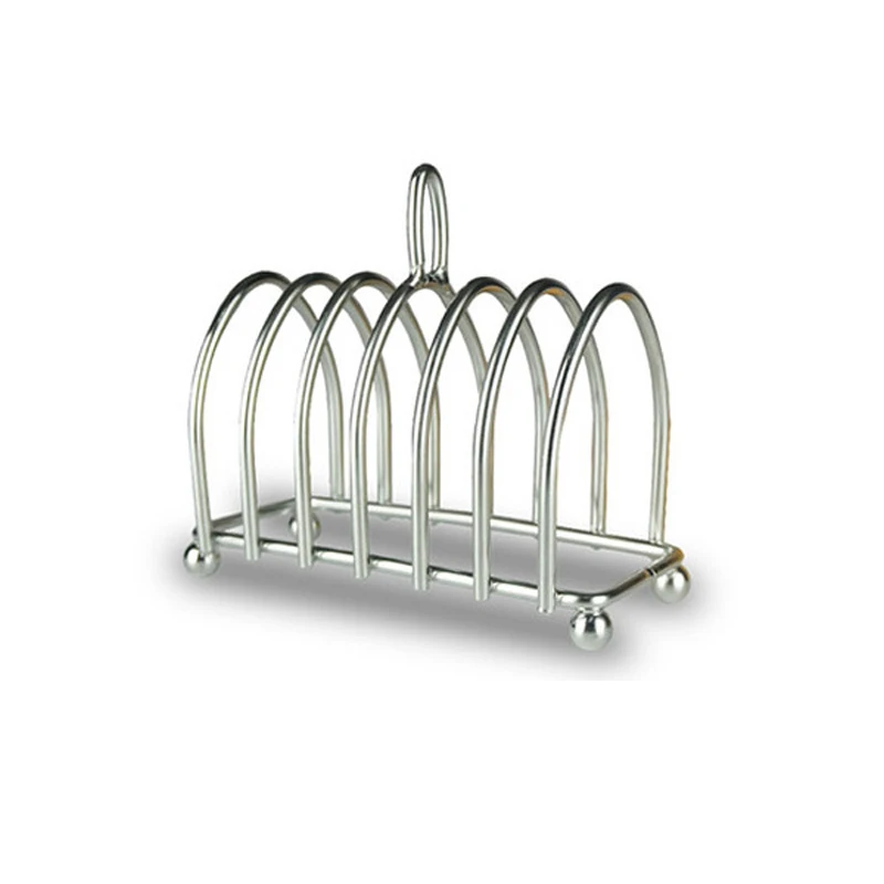 

Stainless Steel Restaurant Bread Holder Toast Rack Kitchen Breakfast Food Display Tool 6 Slice Bread Holder Utensil Household
