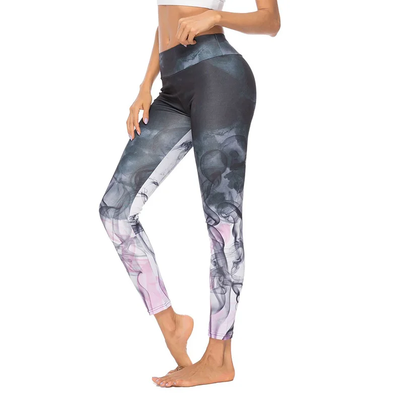 Nessaj/длинные брюки с высокой талией и принтом Модные камуфляжные женские леггинсы