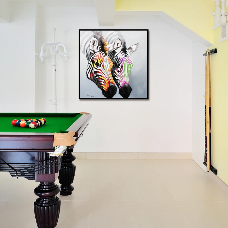 100% ручной Краски ed абстрактная живопись маслом зебры на холсте искусство