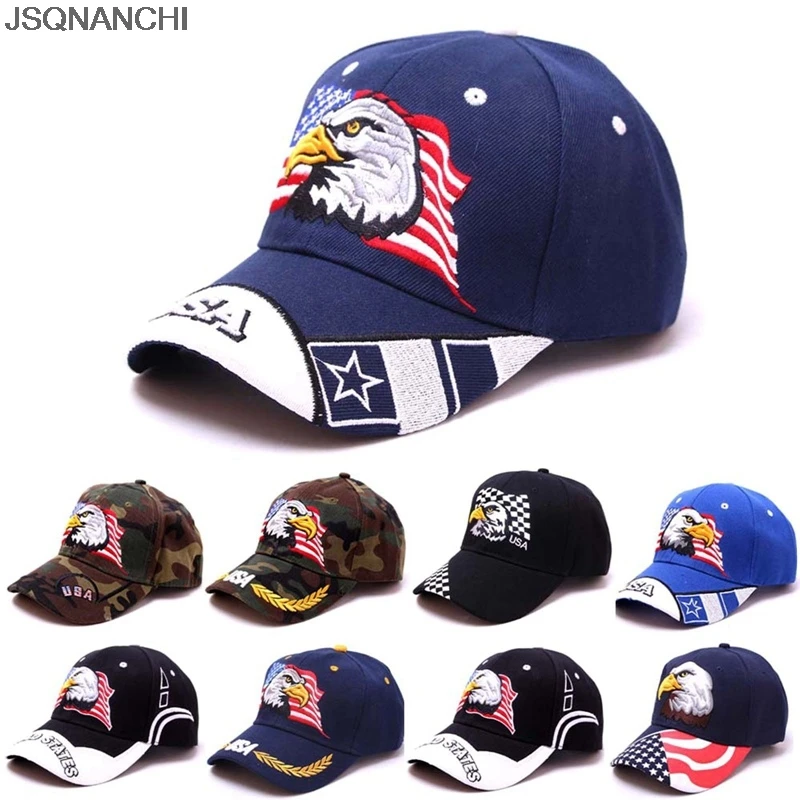Американский флаг Бейсбол Кепки США 3D вышивка шляпа с нашитыми буквами из