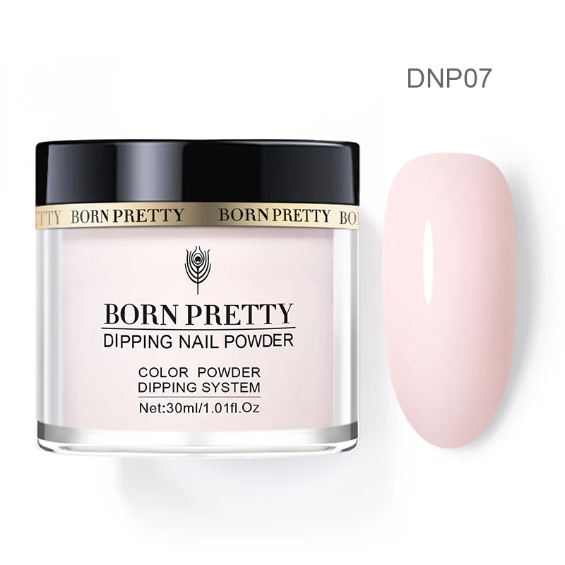 BP-DNP07 BORN PRETTY 30 мл без лечения окунания порошок для ногтей натуральный сухой длительный французский Пигмент Блеск пыль украшения ногтей - Цвет: BP-DNP07
