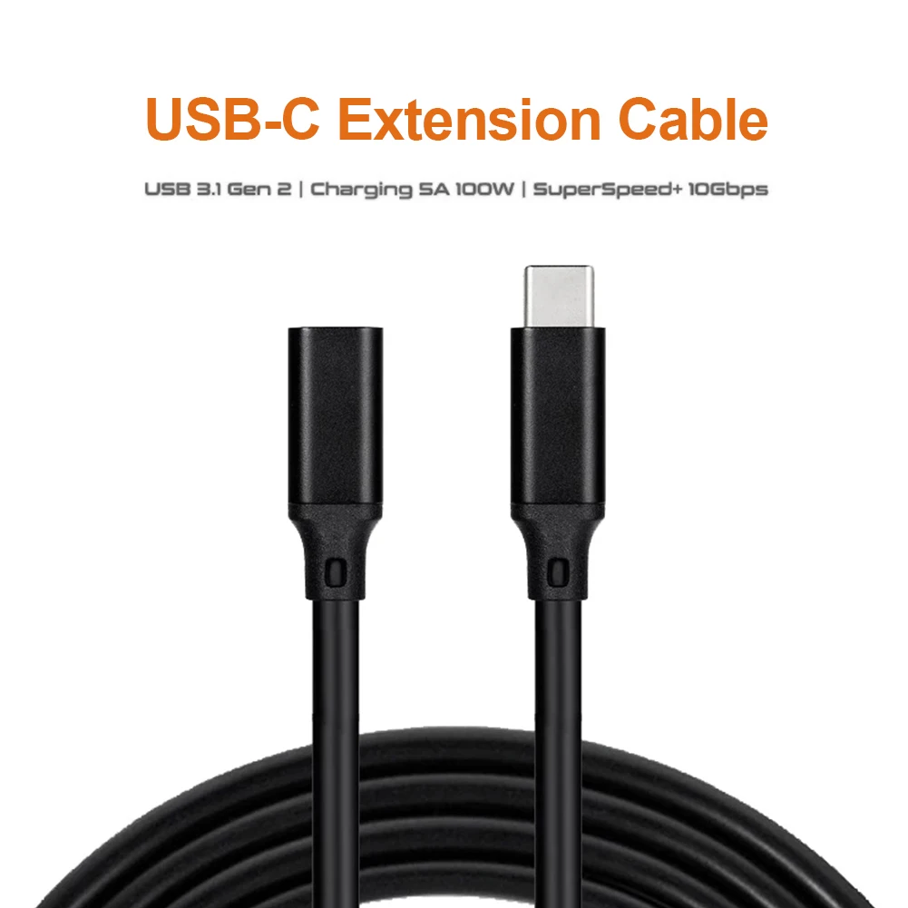 HD 4K 3A Тип C кабель удлинитель для мужского и женского пола PD 60 Вт USB зарядный провод