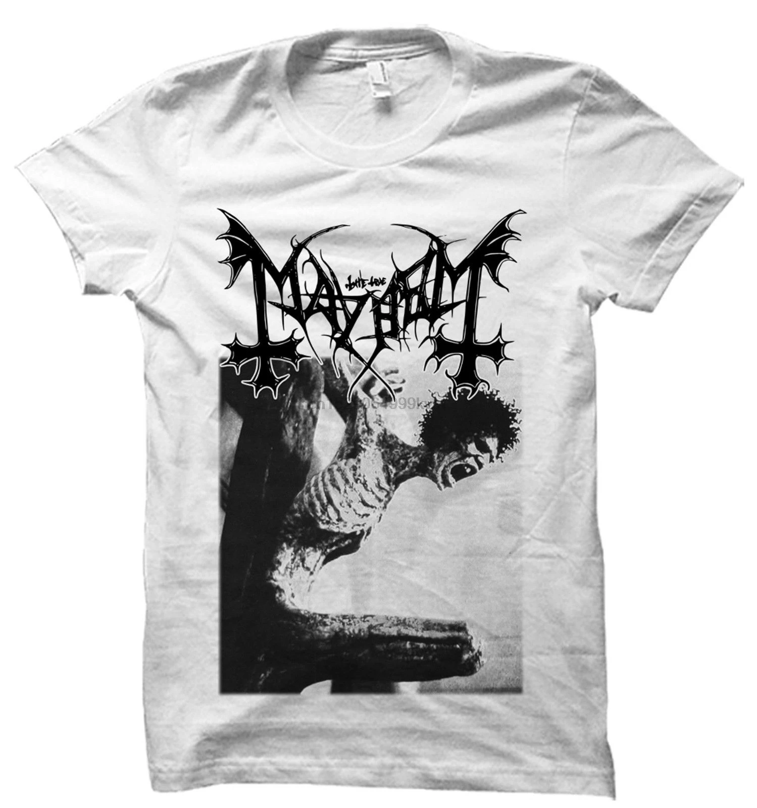 

Mayhem T Shirt 1Burzum Emperor Watain Darkthrone Immortal Bathory Venom Gorgoroth Fashion Men T Shirts Round Neck Top Tee