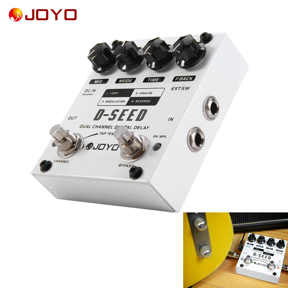 JOYO D-SEED цифровая двухканальная гитарная педаль с четырьмя режимами работы детали
