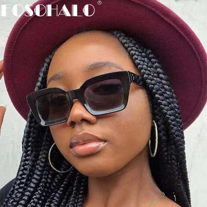 

Солнечные очки в прямоугольной оправе UV400 для мужчин и женщин, модные роскошные брендовые дизайнерские, в винтажном стиле, с заклепками, в кл...